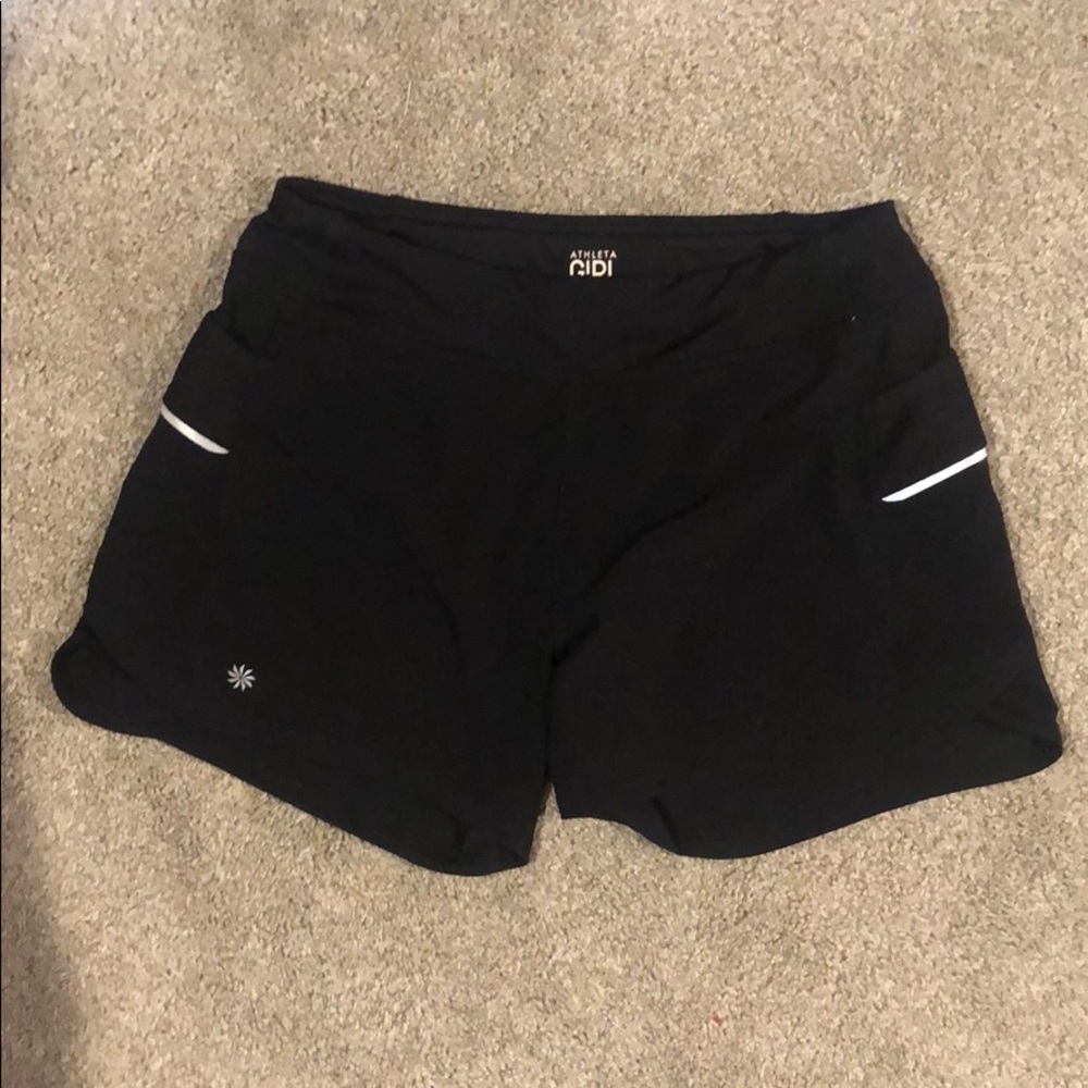 athleta girl black solid record breaker short 3”